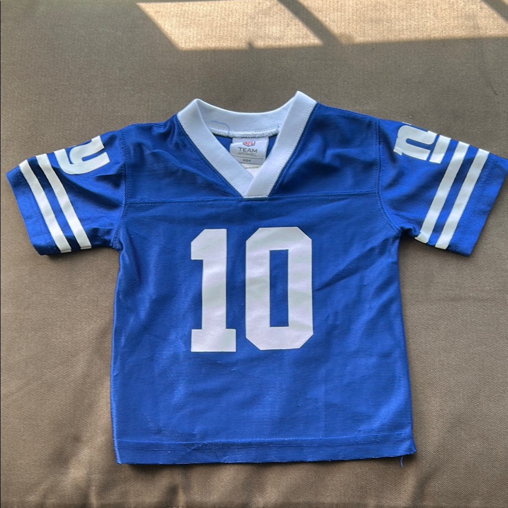 NFL Blue and White Jersey with V-Neck Design